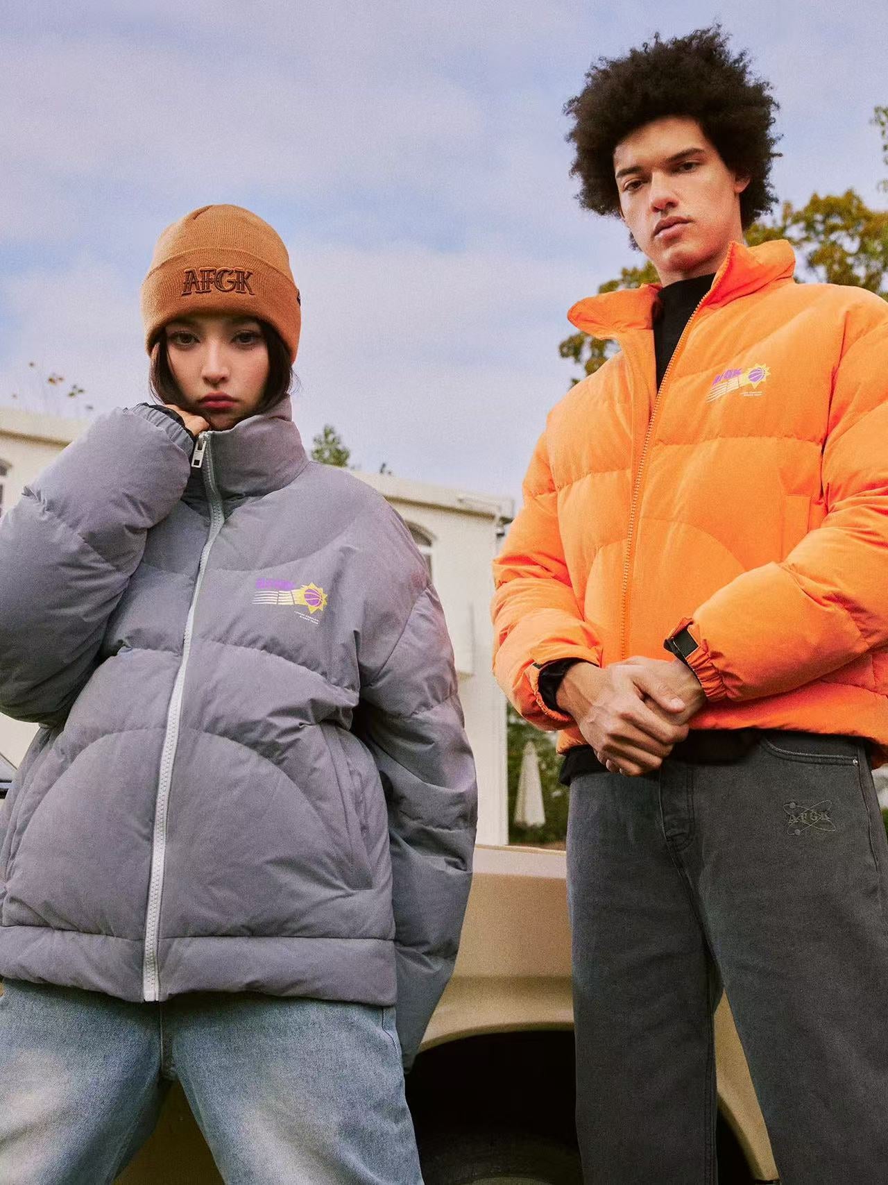 AFGK Solid Color Basketball Down Jacket