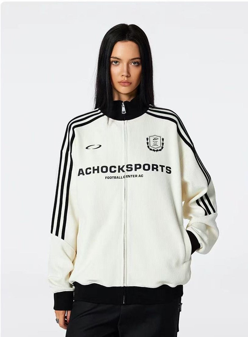 ACHOCK Color Matching Zipper Jackets