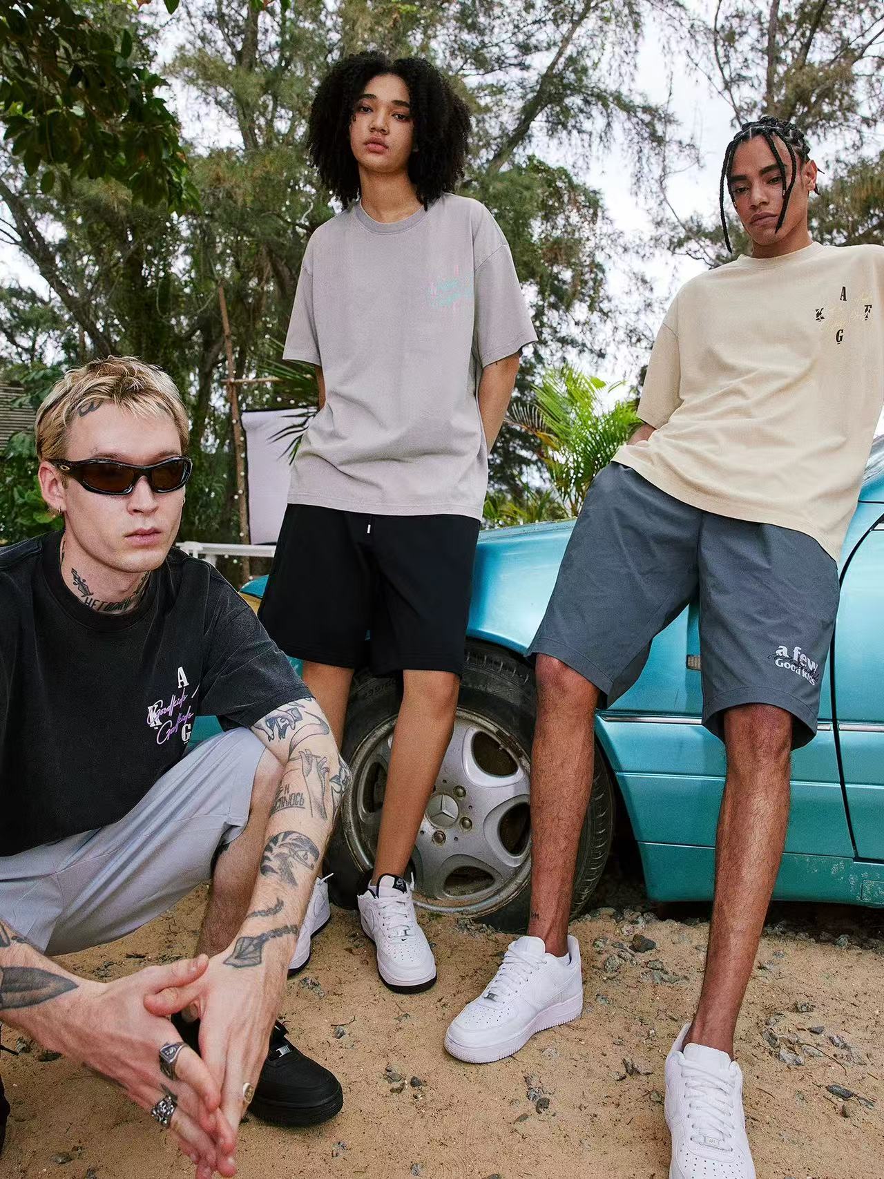 AFGK Washed Basic Short-sleeved T-shirt