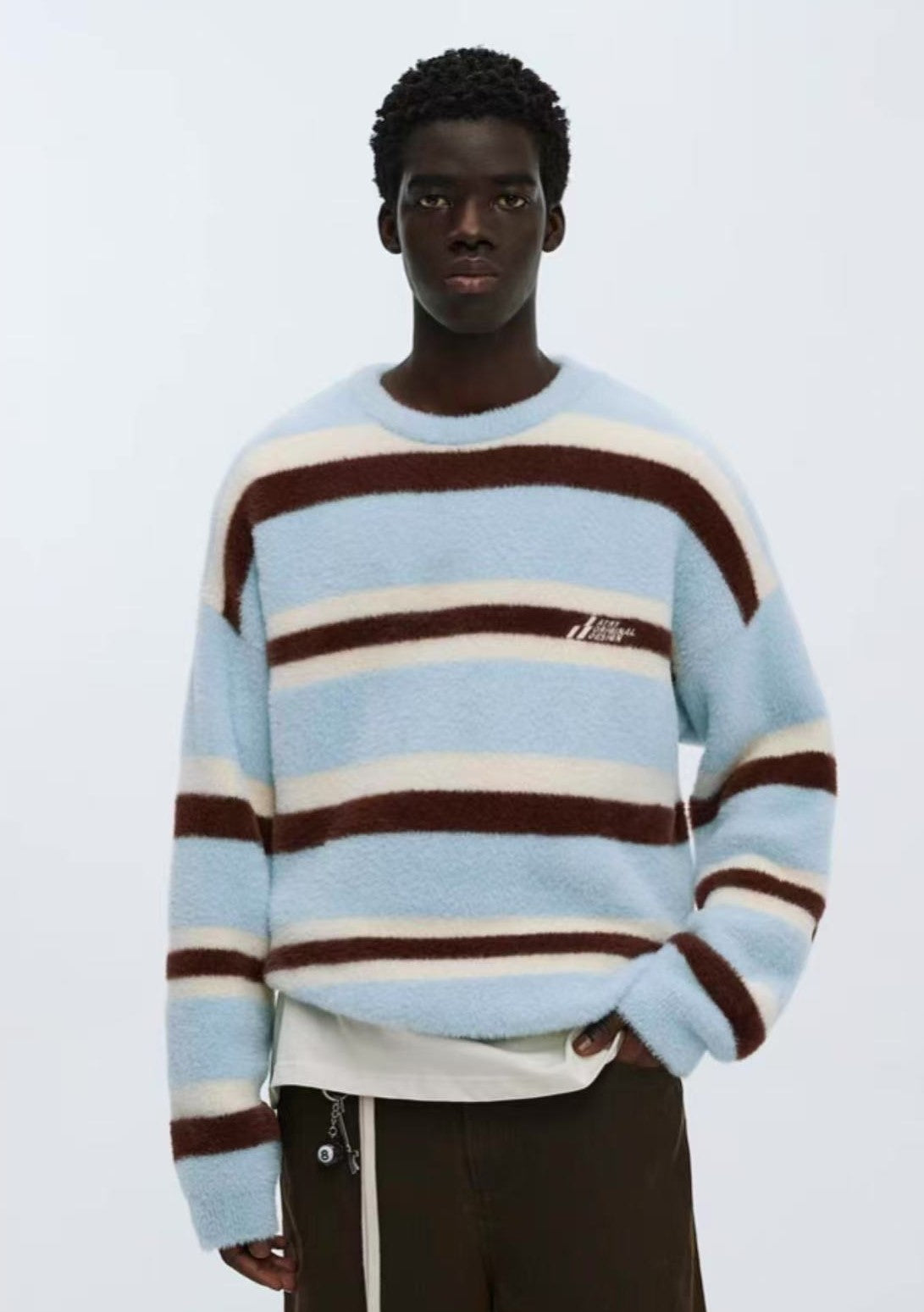 ATRY Striped Patchwork Sweater