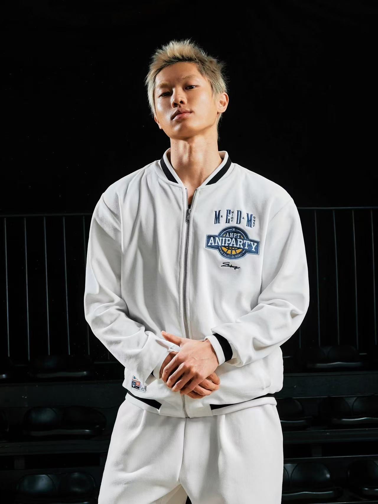 MEDMxANPT Logo Embroidered Plush Jacket