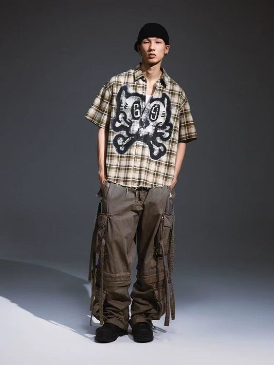 REMEDY Retro Skeleton Short-sleeved Shirt