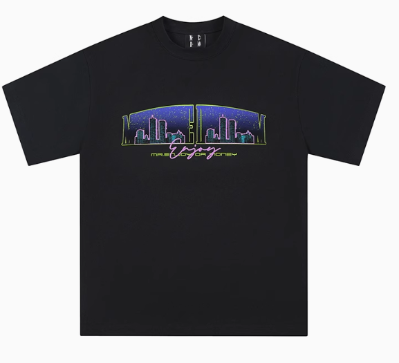 MEDM Sleepless City Printed Short-sleeved T-shirt