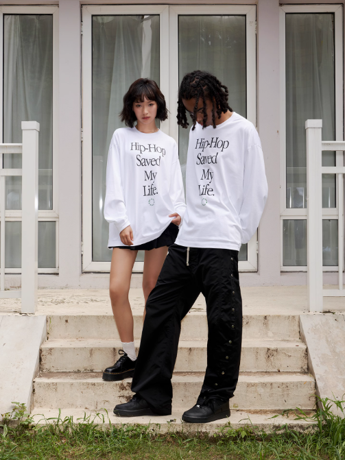 AFGK HIP-HOP SAVED MY LIFE Long-sleeved T-shirt