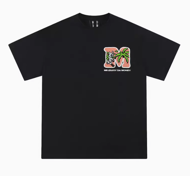 MEDM Toothbrush Embroidered Coconut Tree Short-sleeved T-shirt