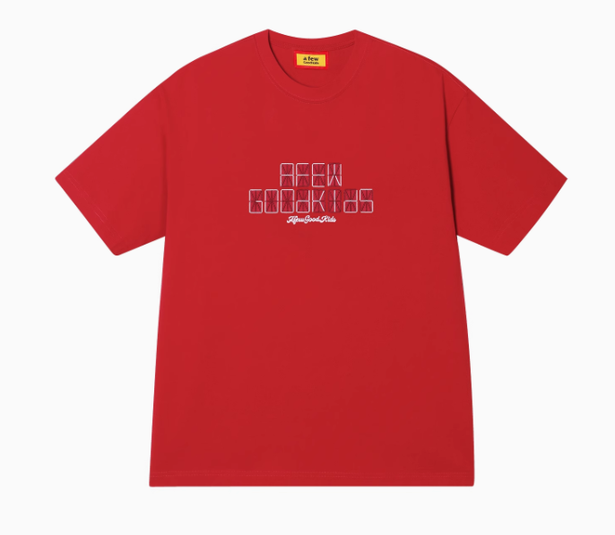 AFGK Electronic Screen Embroidery LOGO Short-sleeves T-shirt