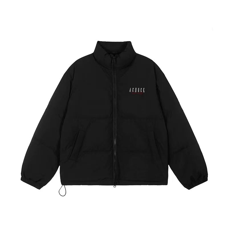 ACHOCK Logo Embroidered White Duck Down Jacket