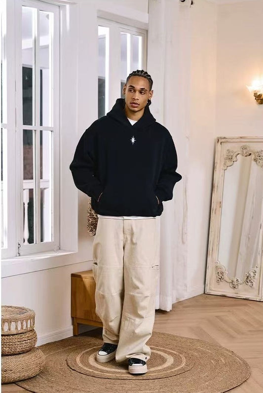 REMEDY Octagram Star Logo Print Hoodie