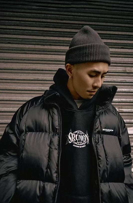 REMEDYxSTA Double Star Removable Hooded Cotton Coat