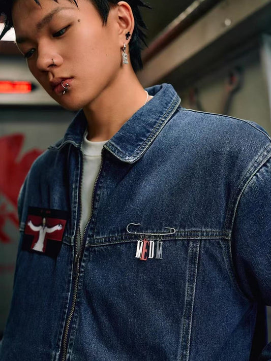 MEDMxEVA Lilith Embroidered Denim Jacket