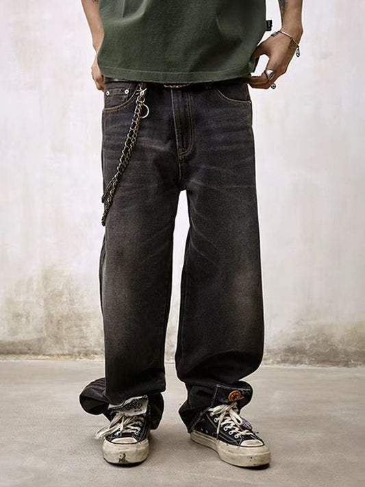 REMEDY Striped Washed Jeans