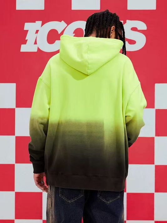 ICONSLAB Gradient Suspender Dyed Logo Hoodie