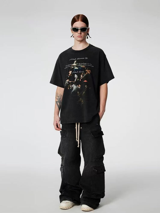 ACHOCK Retro Virgin Mary Printed T-shirt