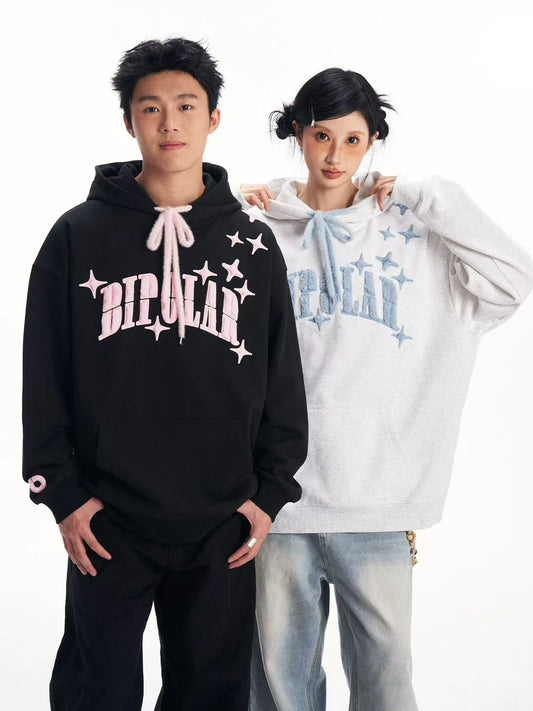 BIPOLAR Rabbit Mink Velvet Hyphenated Patch Hoodie