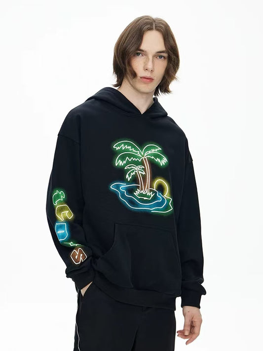 ICONSLAB Coconut Foam Print Hoodie