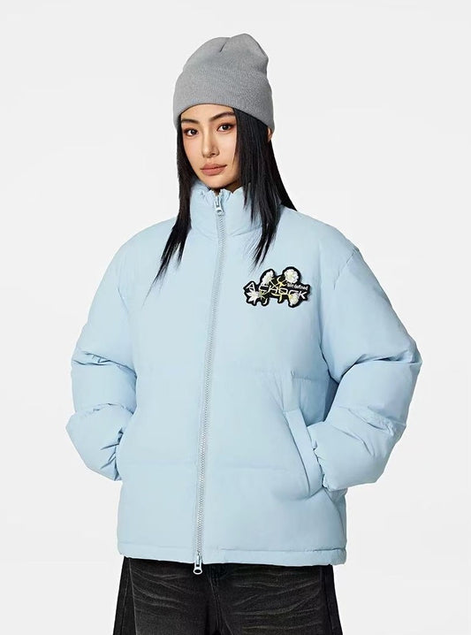 ACHOCK Logo Design Velcro Down Jacket