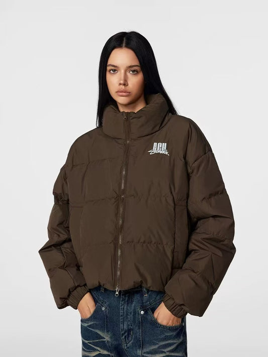 ACHOCK Logo Print White Duck Down Jacket ( For Women)