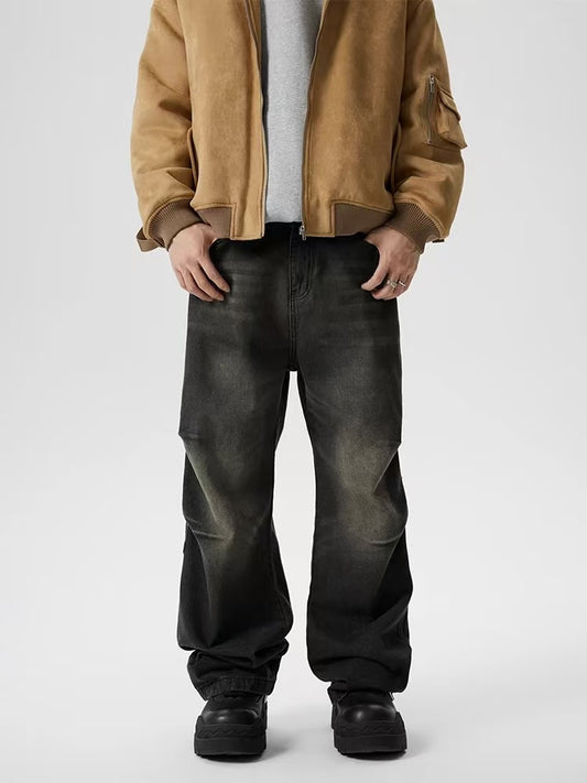 ACHOCK Retro Washed Fried Paratrooper Straight Jeans