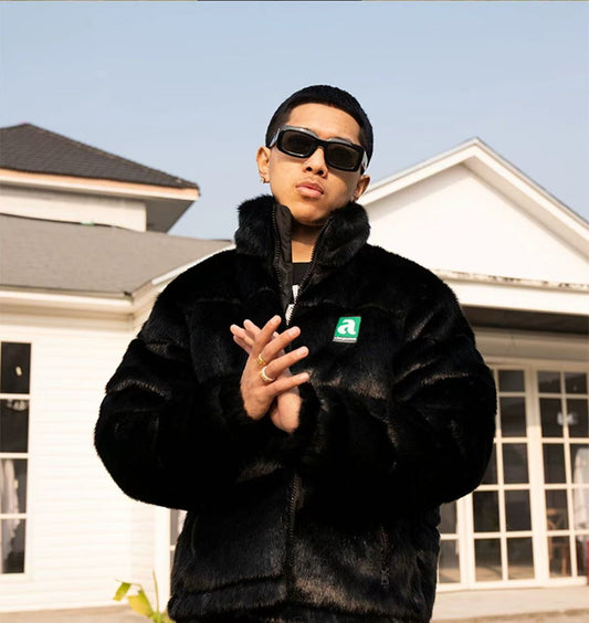 AFGK Black Mink Fur Down Jacket