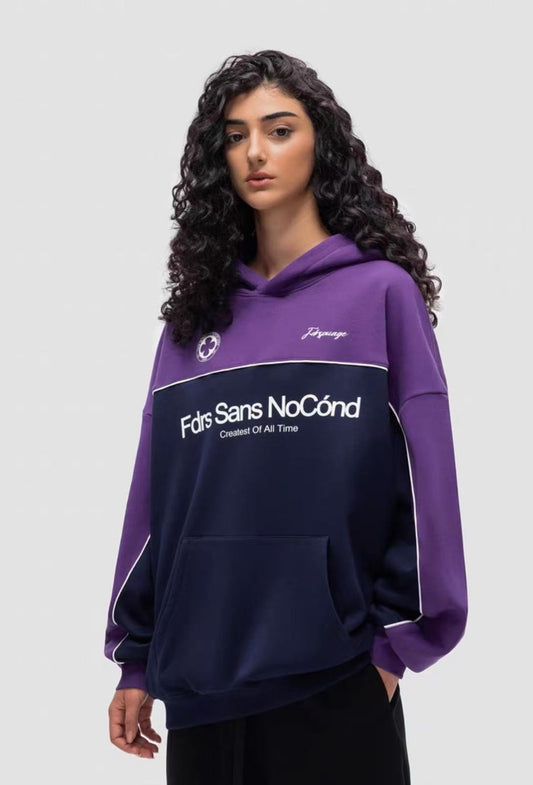 FDR Contrast Color Paneled Hoodie