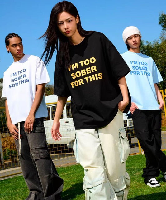 AFGK Slogan Ring LOGO Short-sleeved T-shirt