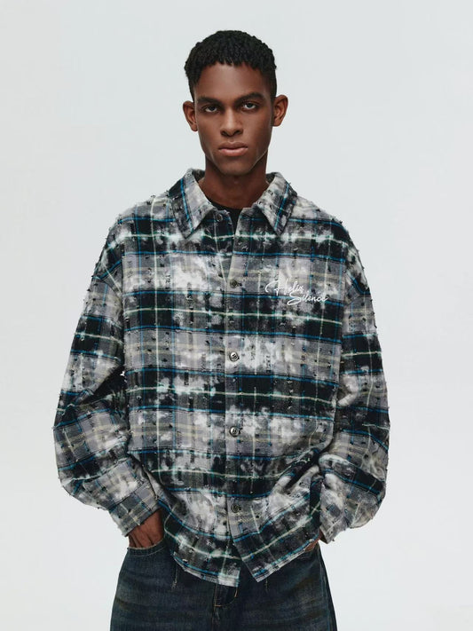 ATRY Destroyed Appliqué Long-sleeved Shirt