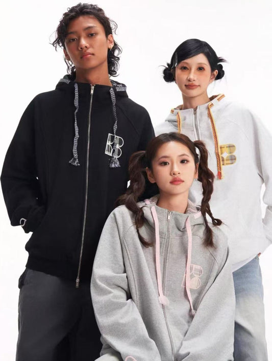 BIPOLAR Ethnic Style Sub-zip Sweatshirt