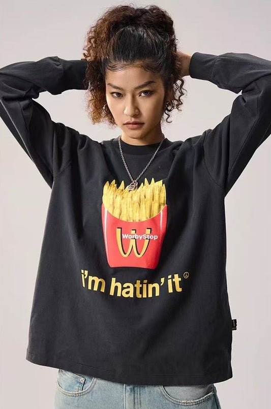 REMEDY Bullet Fries Design Long-sleeve Tee