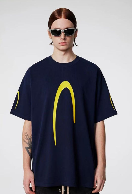 ACHOCK Street Wear Simple Basic Printed T-shirt