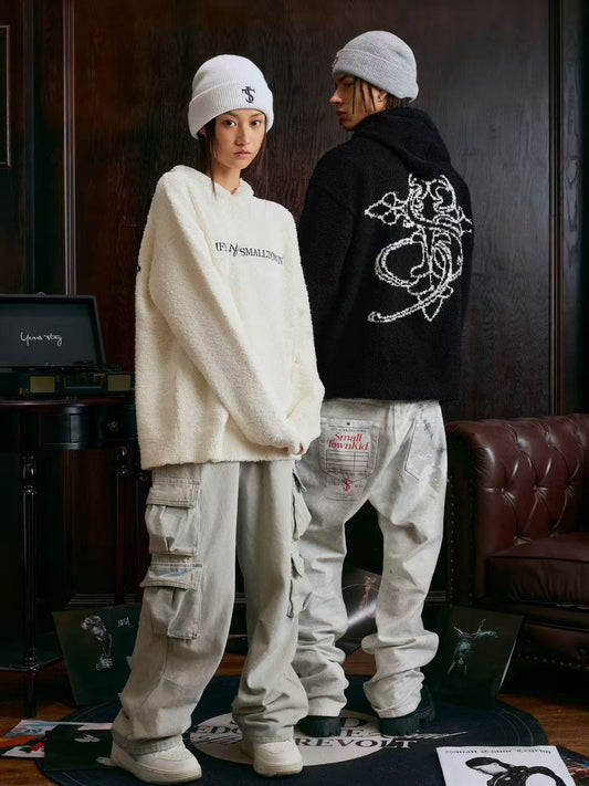 STK Logo Design Knitted Hoodie