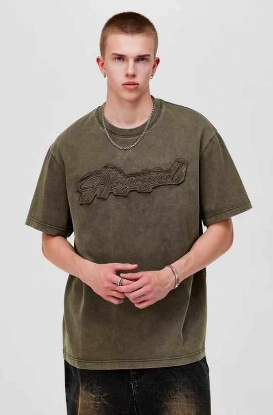 ATRY LOGO Washed Patch Embroidered T-shirt