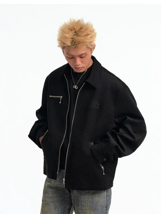 BIPOLAR Hyphenate Suede Multi-pocket Jacket