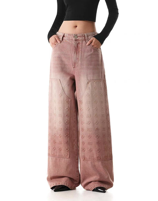 FDR Embossed Jeans For Men and Women