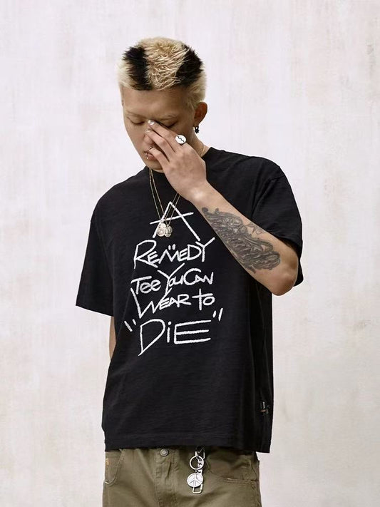 REMEDY Bamboo Lettering Short-sleeve T-Shirt