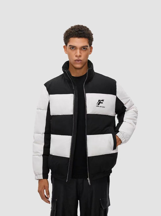 FDR Contrast Color Patchwork Cotton Jacket