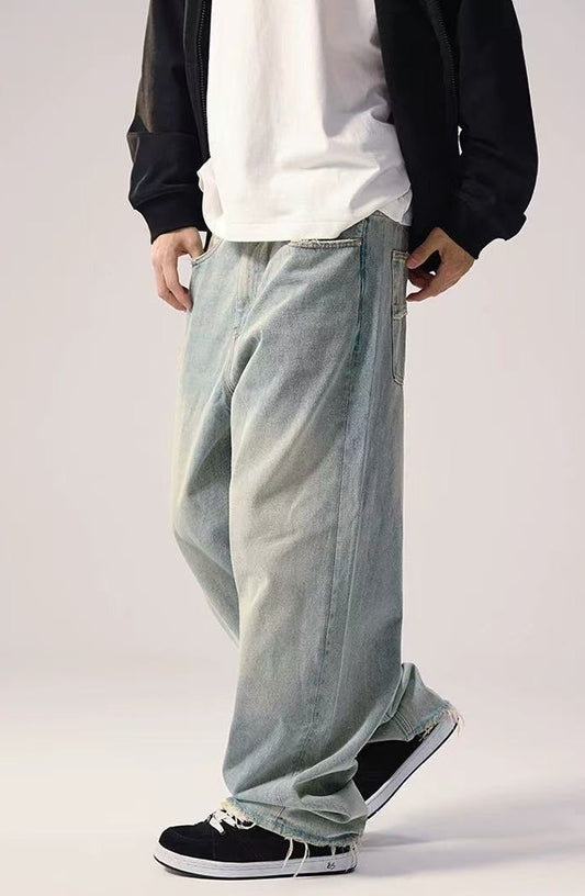 REMEDY Retro Washed Frayed Jeans