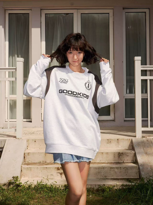 AFGK Retro Pullover Long-sleeve Sweatshirt