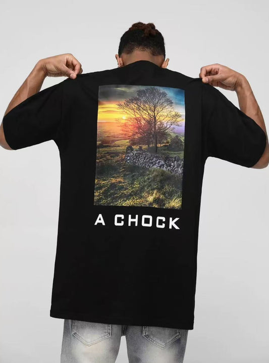 ACHOCK Summer Sunset Print T-shirt