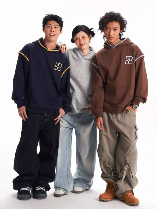 BIPOLAR Three-dimensional Shell Embroidered Hoodie