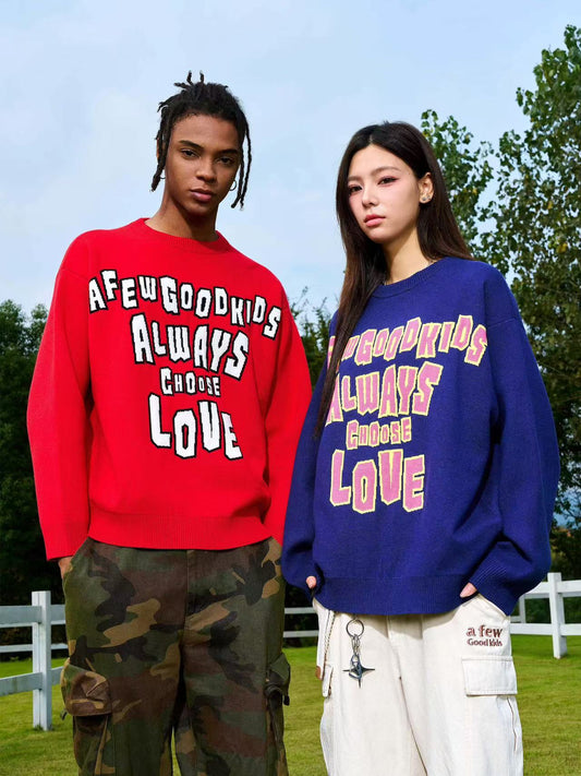 AFGK Logo Lettered Wool Sweater