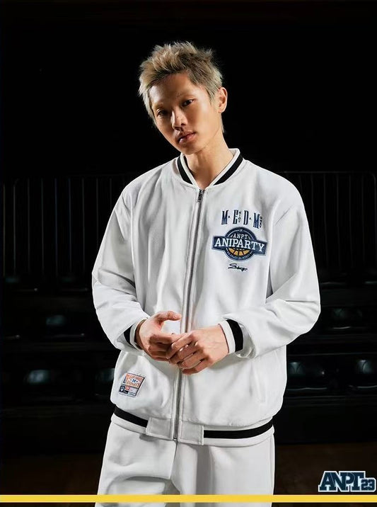 MEDMxANPT Logo Embroidered Plush Jacket