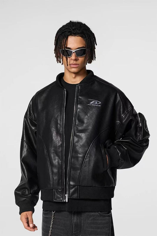 ACHOCK Retro PU Leather Motorcycle Leather Jacket