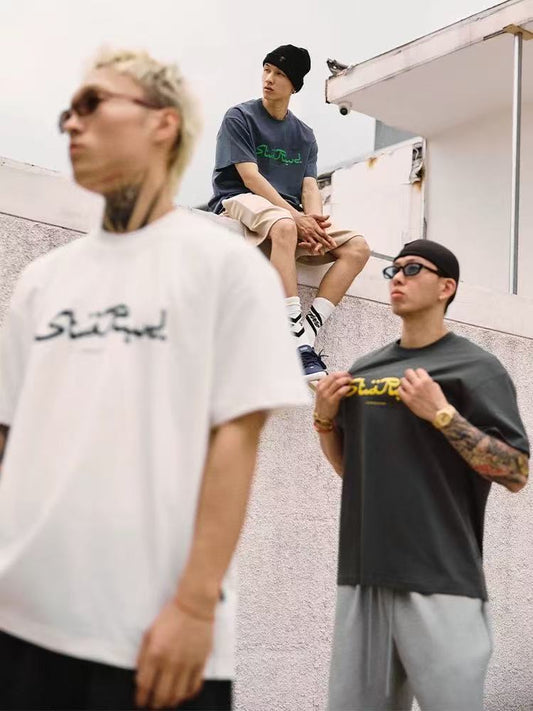 REMEDYxSTA Arabic Letter Print Short-sleeved T-shirt