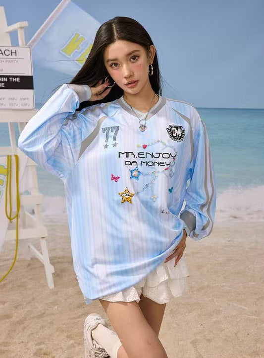 MEDM Necklace Design Long-sleeved T-shirt