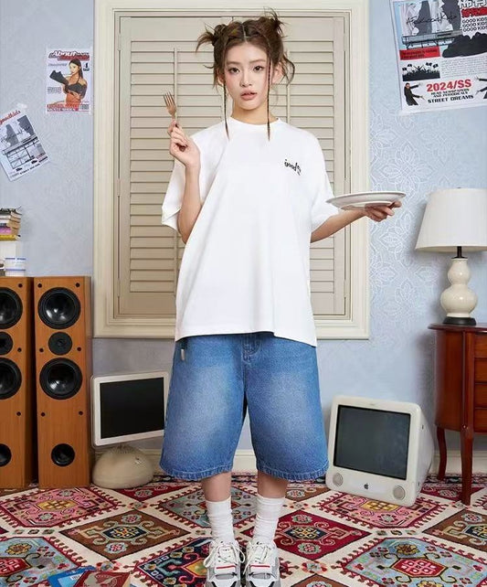 AFGK Three Angels Denim Shorts