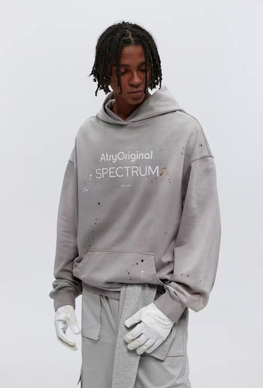 ATRY Hand-painted Splash-ink Gradient Washed Hoodie