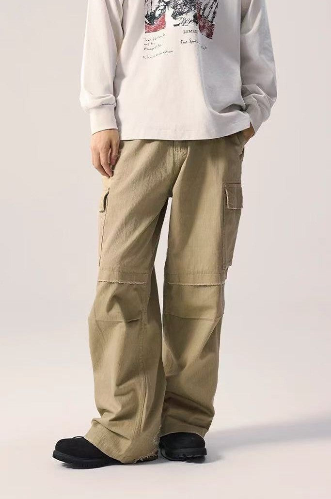 REMEDY Retro Frayed Striaght-leg Work Pants