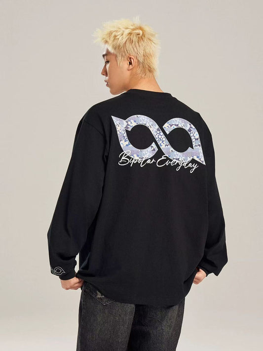 BIPOLAR Vintage Floral Patch Long-sleeve T-shirt