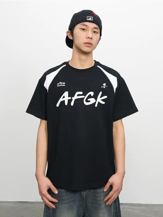 AFGK Mesh Panel Short-sleeved T-shirt