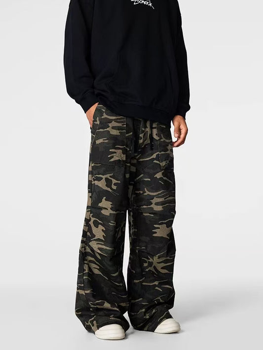 ACHOCK Camouflage Straight Casual Pants